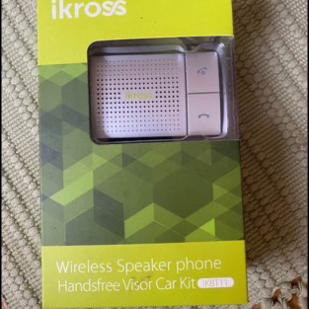 Wireless speaker phone hands free visor car kit